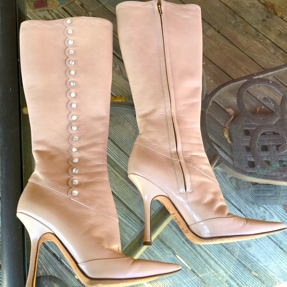Jimmy choo pointed vintage heel pearl